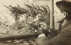15-летний Афонин в студии Васильева, 1935 