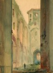 Atanov, Riga - Dome Cathedral, watercolour on paper, 1945